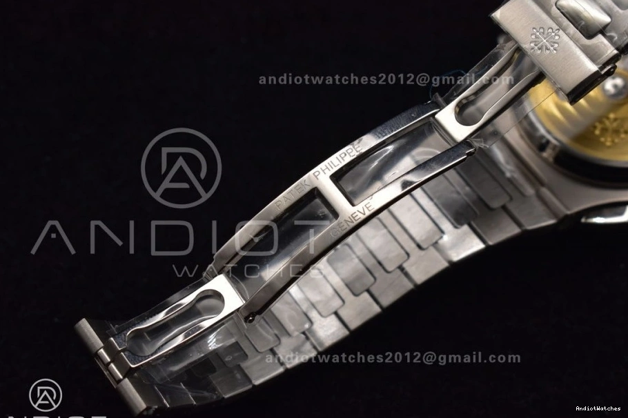 Mod Stk PPF Date Nautilus SS SS A7750 435 Wht Chrono 5980 Cozy 0325